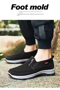 Mocassins casuais masculinos, tênis de malha respirável, sapatos de condução