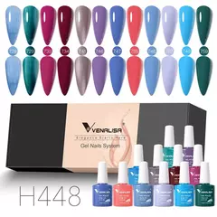 Imagem do 6/12pcs * 7,5 ml Venalisa Nail Gel Polonês Kit VIP Luxo Completo Pigmentado Gel