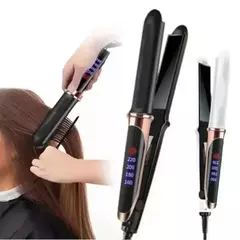 Profissional alisador de cabelo Flat Iron, mini cerâmica, 360 graus vapor creme