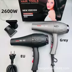 Secador de cabelo de íons negativos de alta potência, 220V, 2600W, temperatura