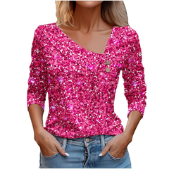 Blusa estampa floral de manga comprida feminina, blusa branca, camisas da moda, - Show Drop