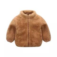 Jaqueta infantil de lã quente, casacos de inverno infantis, outerwear para meni - Show Drop