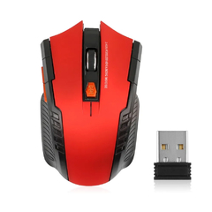 Mouse óptico sem fio com receptor usb, 2 ghz, 1600dpi, 6 botões, para computad - comprar online