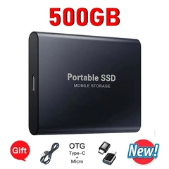 Portátil Externo Solid State Drive, SSD 1TB, M.2 USB 3.1, Alta Velocidade, 500G - comprar online