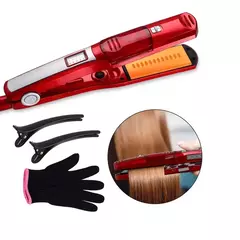 Alisador elétrico profissional da escova do cabelo, ferro liso cerâmico - comprar online