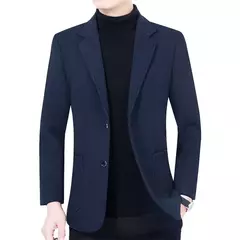 Blazers masculinos de um só peito, roupas casuais, casacos masculinos, jaqueta - Show Drop