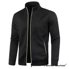 Camisola de zíper gola virada para baixo masculina, Pullovers de gola, camisola - comprar online