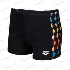 Calção de banho de secagem rápida masculina, calça de praia, maiô estampado