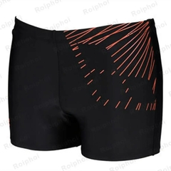 Calção de banho de secagem rápida masculina, calça de praia, maiô estampado