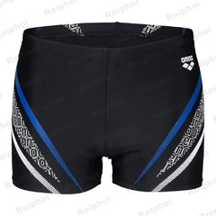 Calção de banho de secagem rápida masculina, calça de praia, maiô estampado