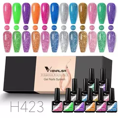 6/12pcs * 7,5 ml Venalisa Nail Gel Polonês Kit VIP Luxo Completo Pigmentado Gel na internet