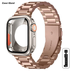 Imagem do Bracelete de Aço Inoxidável para Apple Watch, Cobertura Completa, Capa, Bracel