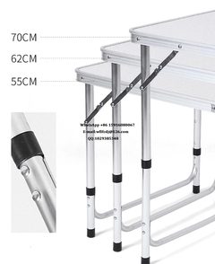 Mesa dobrável de alumínio ajustável em altura, plástico branco, piquenique, na internet