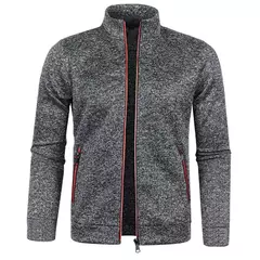 Camisola de zíper gola virada para baixo masculina, Pullovers de gola, camisola - Show Drop