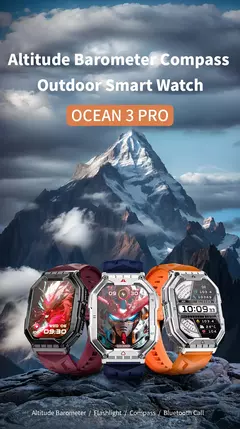 Imagem do LOKMAT-Ocean 3 Pro Relógio Inteligente Impermeável, Smartwatch de Fitness Robu