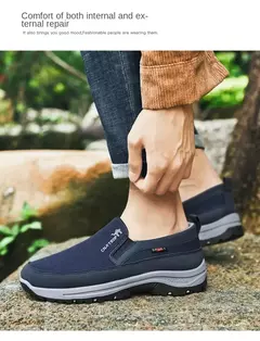 Mocassins casuais masculinos, tênis de malha respirável, sapatos de condução