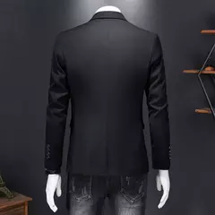 Imagem do Blazer Casual de Negócios Masculino, Jaqueta Monocromática, Casacos Oversize,