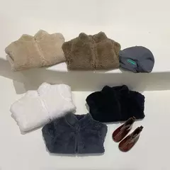 Jaqueta infantil de lã quente, casacos de inverno infantis, outerwear para meni na internet