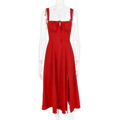 Giyu-vestido longo sexy para mulheres, casual com renda, sem encosto, festa band - Show Drop