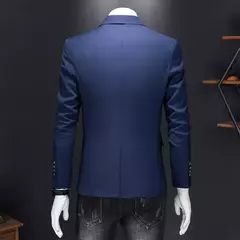 Blazer Casual de Negócios Masculino, Jaqueta Monocromática, Casacos Oversize, - comprar online