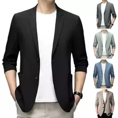 Terno de gola suave para homens, Jaqueta pendular, Cardigan de negócios, Homens na internet