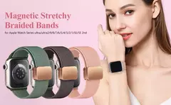 Magnetic Loop for Apple Watch Band, Pulseira de Nylon Scrunchie, iWatch Ultra 2, - comprar online