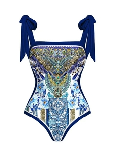 Imagem do Moda Impresso Swimsuits Mulheres 2023 Tummy Control Hight Cintura One Piece Swim