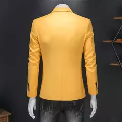 Blazer Casual de Negócios Masculino, Jaqueta Monocromática, Casacos Oversize, na internet