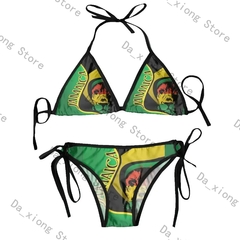 Imagem do Biquíni tanga brasileira para as mulheres, roupas de praia, sexy, com bandeira,