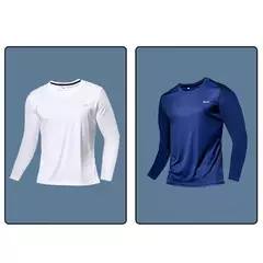 Homens de manga comprida Sport T-shirt Quick Dry Running Shirt Respirável Anti- - comprar online