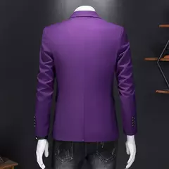 Blazer Casual de Negócios Masculino, Jaqueta Monocromática, Casacos Oversize, - loja online