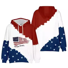 Bandeira americana masculina moletons com capuz, moletons Harajuku impressos em - Show Drop