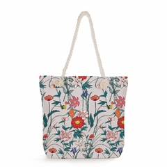 Moda bonito floral impressão bolsas casuais de alta capacidade das mulheres sac