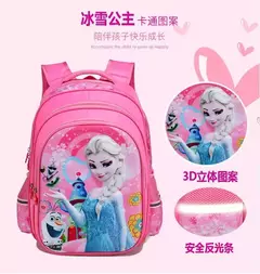 Disney Cartoon escola sacos para crianças, Frozen, Elsa, Anna, meninas mochila, na internet