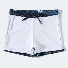 Calção de banho de secagem rápida masculina, calça de praia, maiô estampado