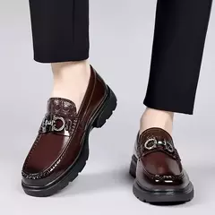 Sapatos Oxford de couro genuíno masculino, mocassim confortável casual masculi - comprar online