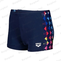 Calção de banho de secagem rápida masculina, calça de praia, maiô estampado