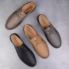 CLOHOO-Sapatos masculinos de couro, mocassins clássicos, costurados à mão, re na internet