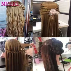 Cabeça fêmea da boneca do treinamento do manequim com cabelo 65cm para o cabel - Show Drop