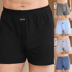 Homens boxer shorts de algodão rico elástico pacote underwear casa boxers pija