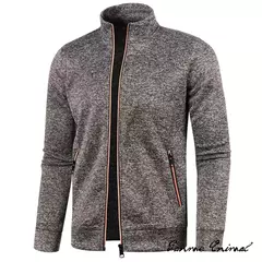 Camisola de zíper gola virada para baixo masculina, Pullovers de gola, camisola - Show Drop