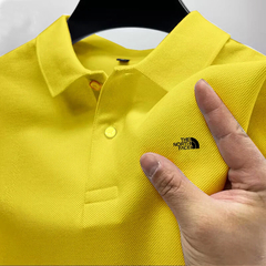 Camisa polo de manga curta masculina, camiseta respirável, absorção de umidad - loja online