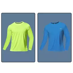 Homens de manga comprida Sport T-shirt Quick Dry Running Shirt Respirável Anti- na internet