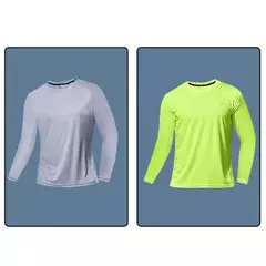 Homens de manga comprida Sport T-shirt Quick Dry Running Shirt Respirável Anti- na internet