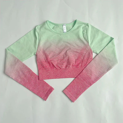 Imagem do Gradient Yoga Set para Mulheres, Roupas Sem Costura, Sportswear, Fato De Treino