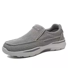 Sapatos de lona de couro macio para homens, mocassins masculinos leves casuais, - comprar online