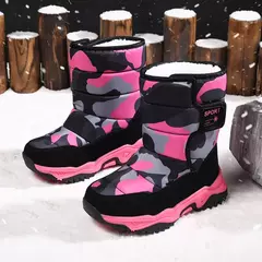 5-12 inverno quente pele botas de neve crianças sapatos peludos meninos menina - comprar online