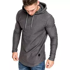 2023 nova marca masculina de cor sólida moletom moda masculina com capuz primav - comprar online