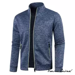 Camisola de zíper gola virada para baixo masculina, Pullovers de gola, camisola - Show Drop