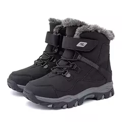 Imagem do 5-12 inverno quente pele botas de neve crianças sapatos peludos meninos menina